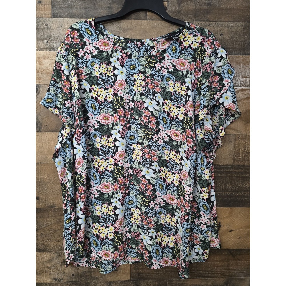 Premise Woman Garden Floral Top 3X Flutter Sleeve Cottagecore Fairy Classic Boho